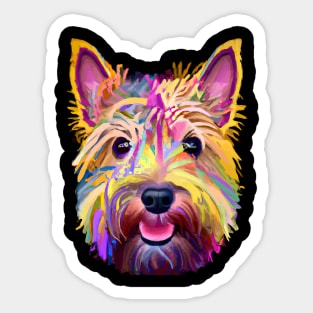 Adorable Cairn Terrier Dog Watercolor Sticker